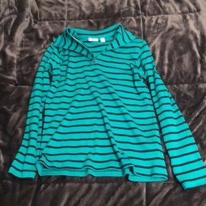 Quarter zip long sleeve pull over